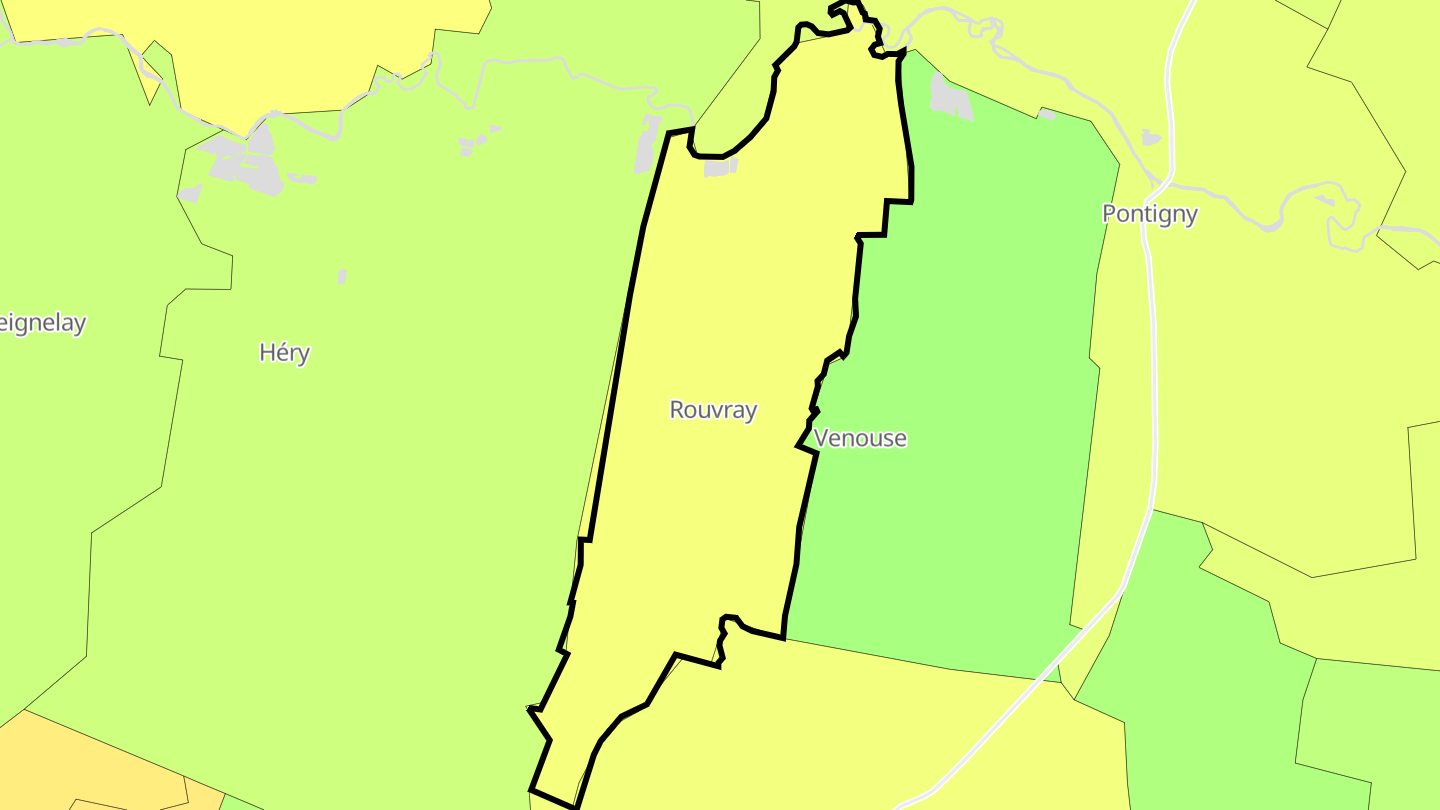 Carte des prix de l'immobilier Rouvray