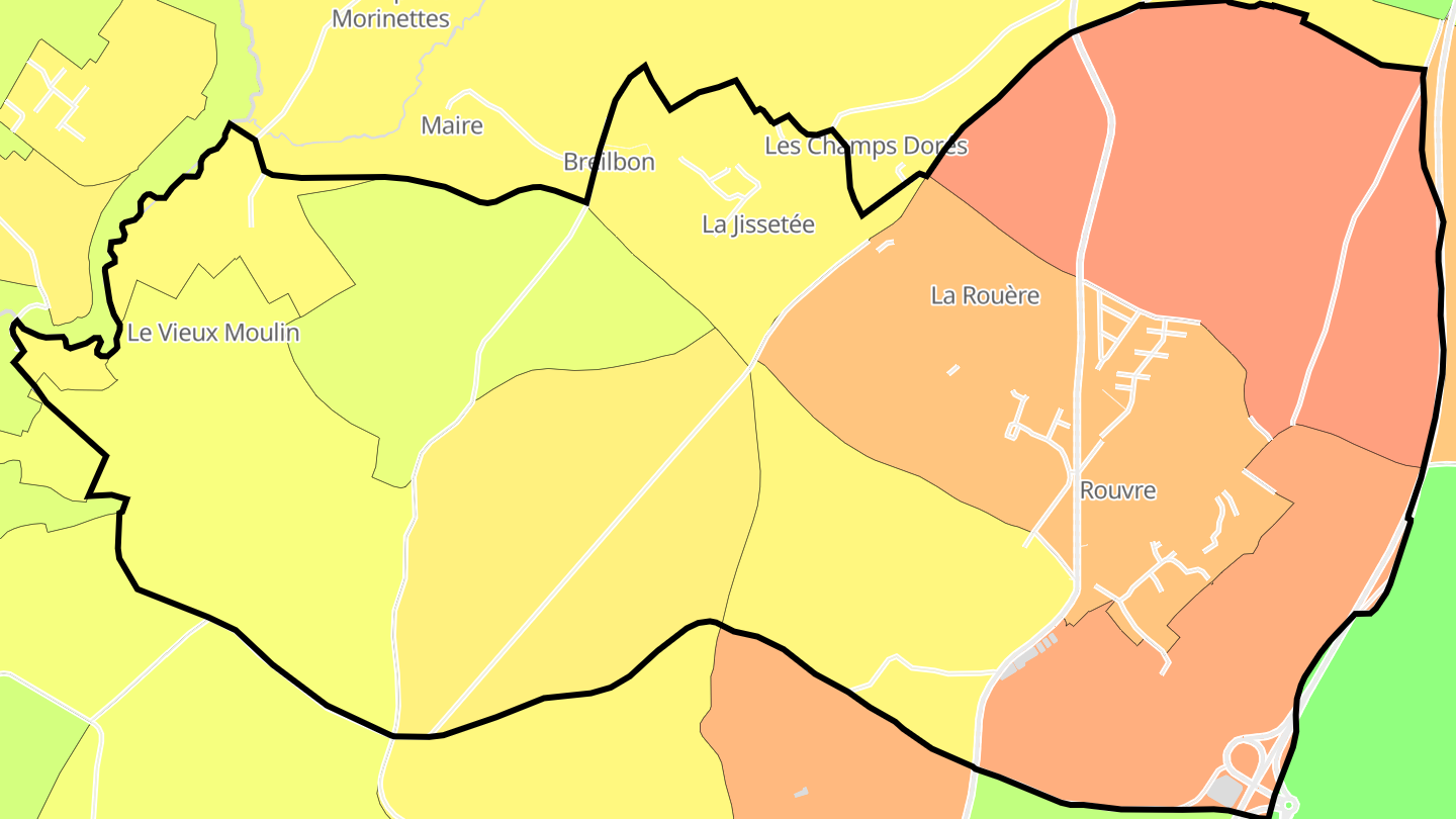 Carte des prix de l'immobilier Rouvre