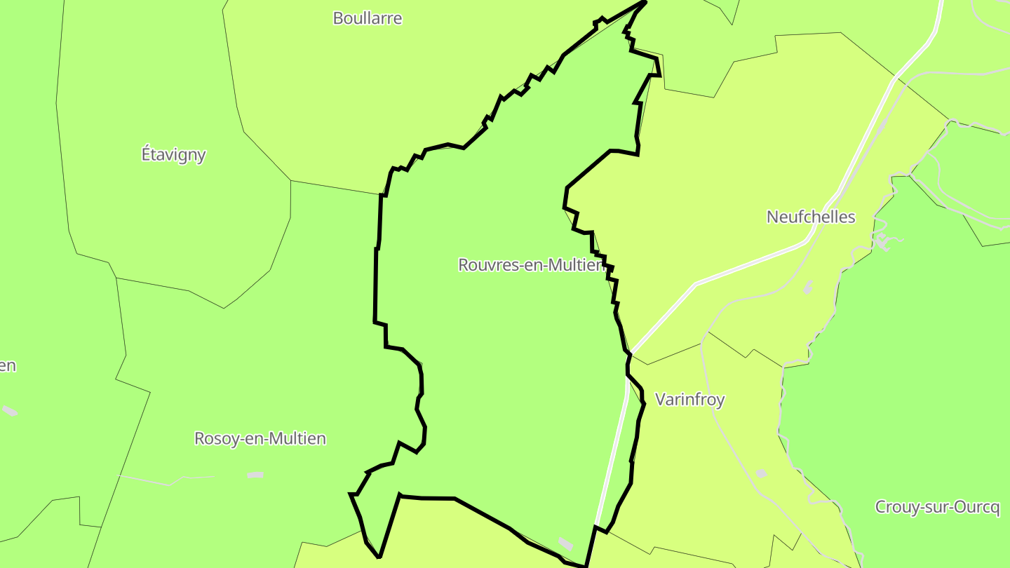 Carte des prix de l'immobilier Rouvres-en-Multien
