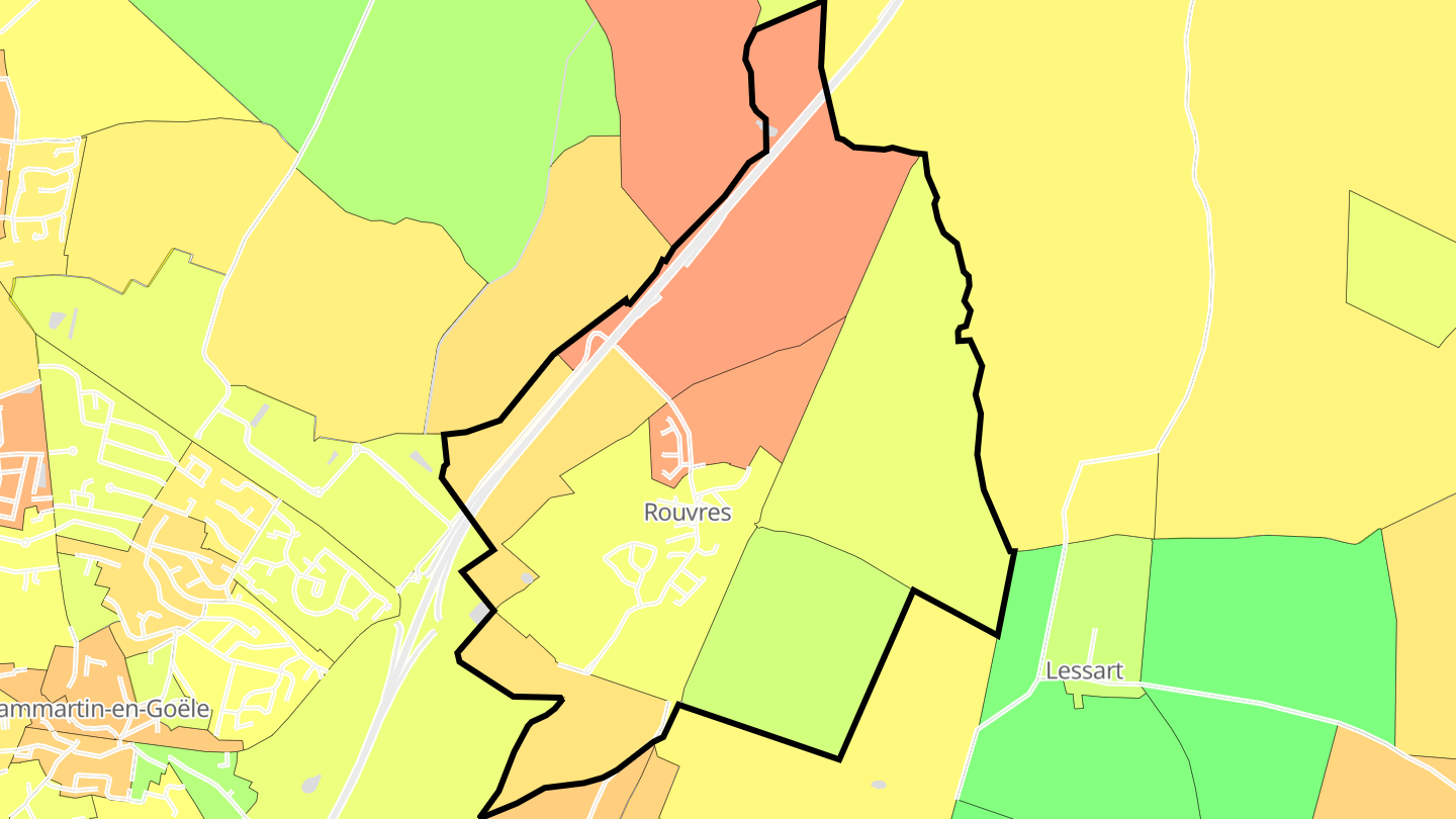 Carte des prix de l'immobilier Rouvres