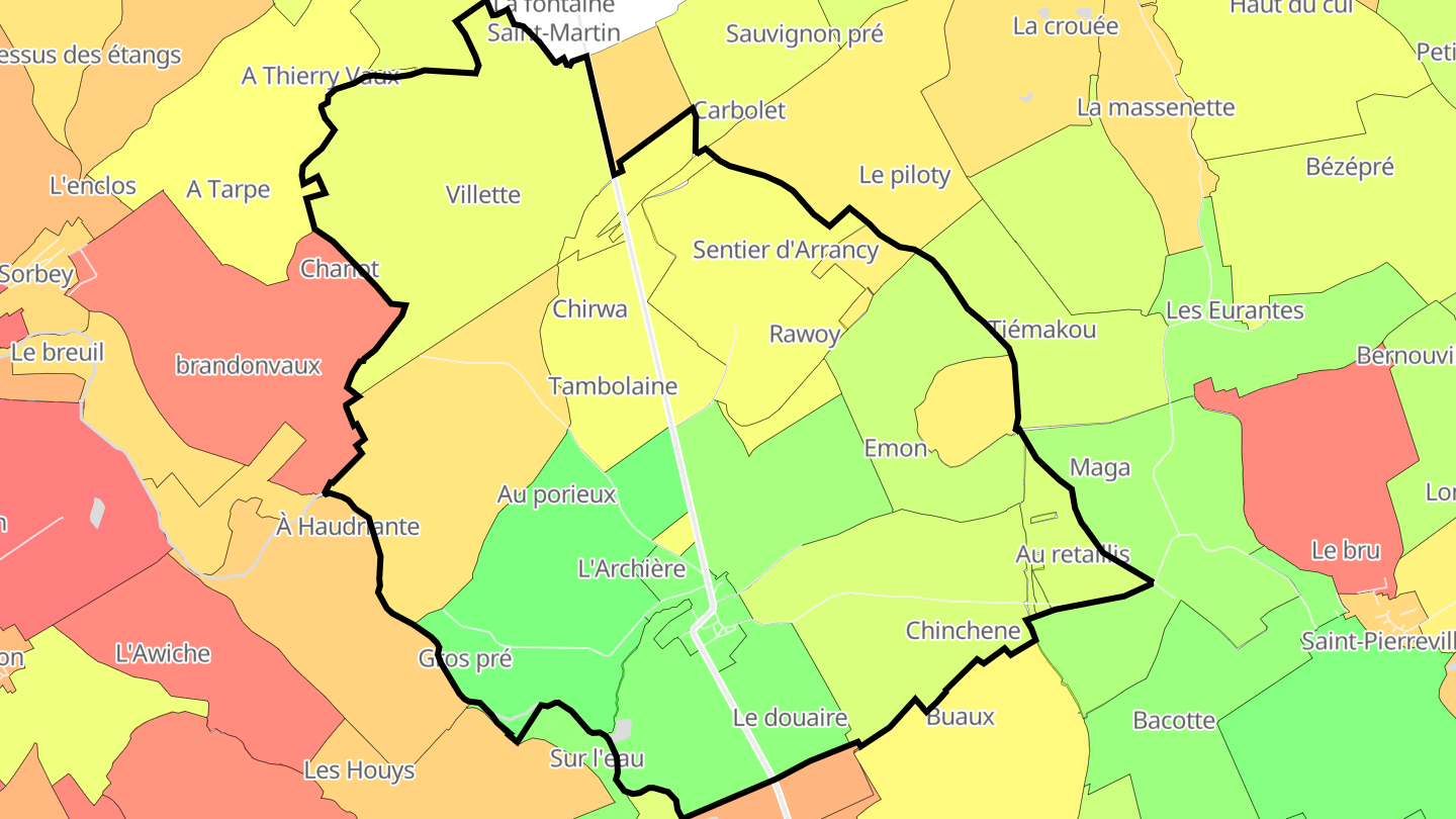 Carte des prix de l'immobilier Rouvrois-sur-Othain