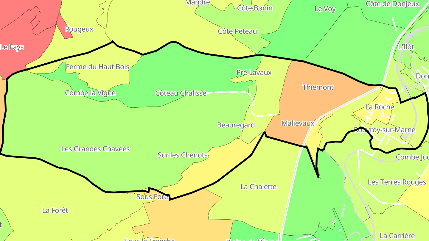 Carte des prix de l'immobilier Rouvroy-sur-Marne