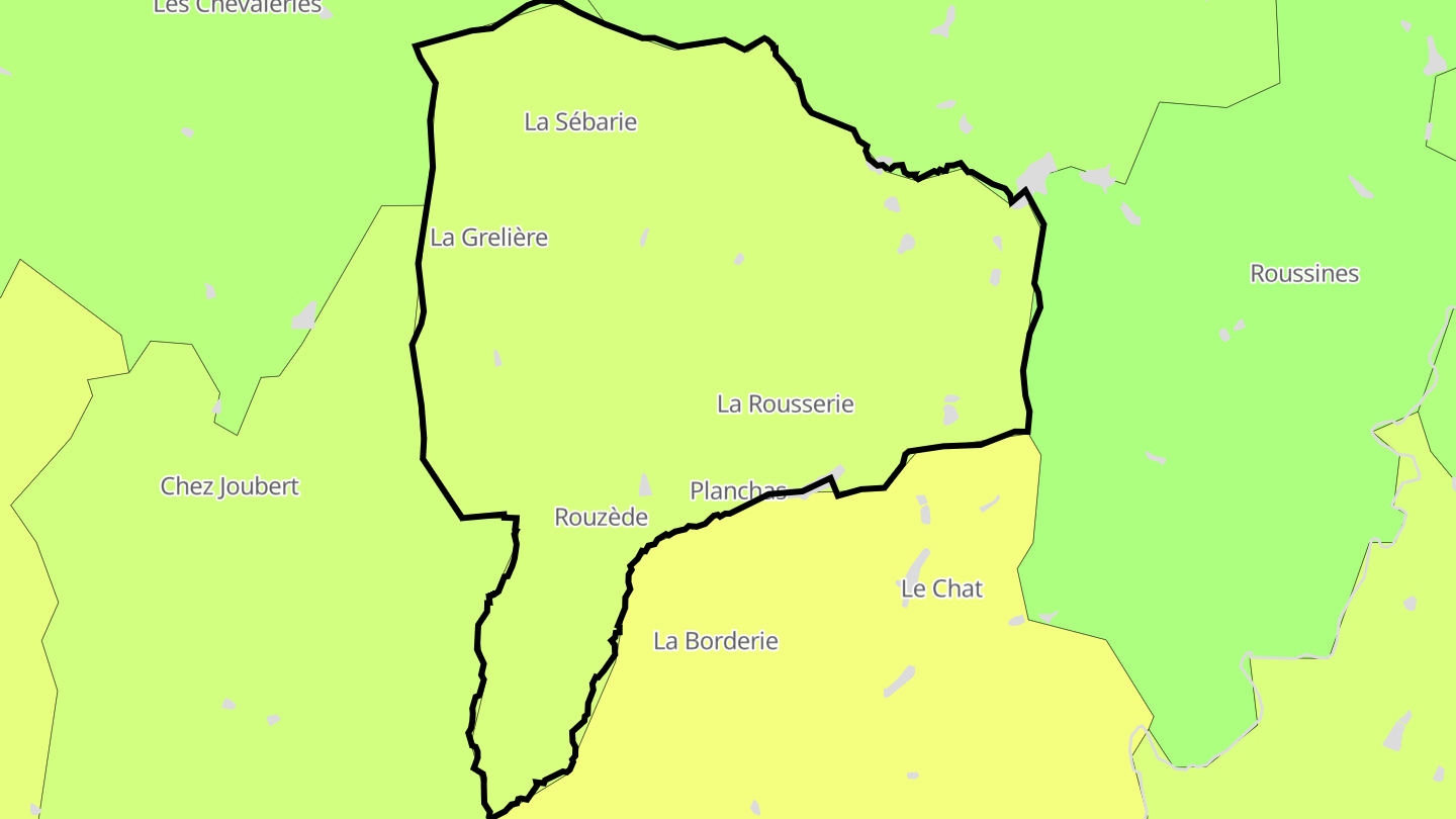 Carte des prix de l'immobilier Rouzède