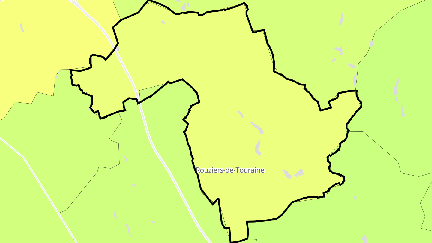 Carte des prix de l'immobilier Rouziers-de-Touraine