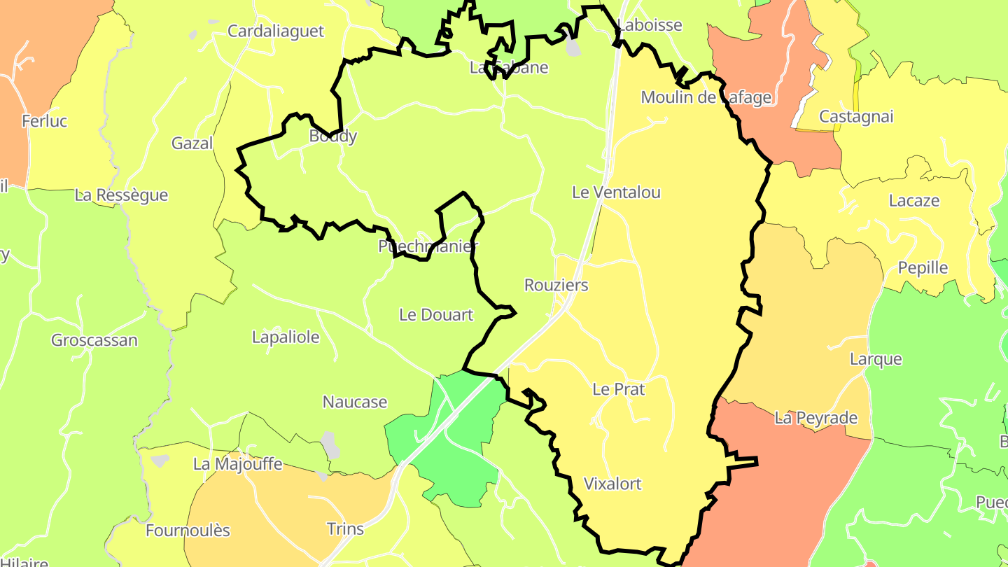 Carte des prix de l'immobilier Rouziers