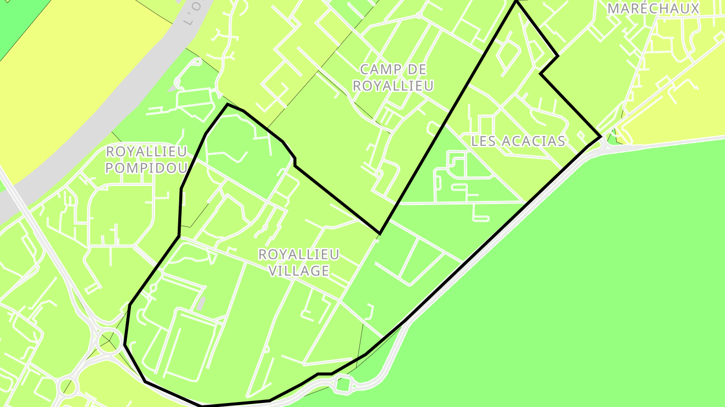 Carte des prix de l'immobilier Royallieu Village