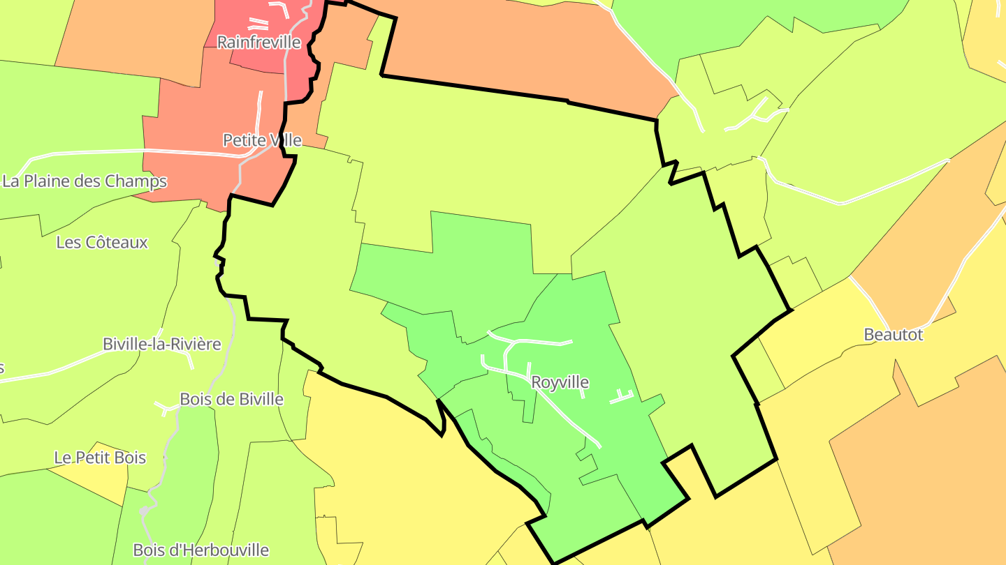 Carte des prix de l'immobilier Royville