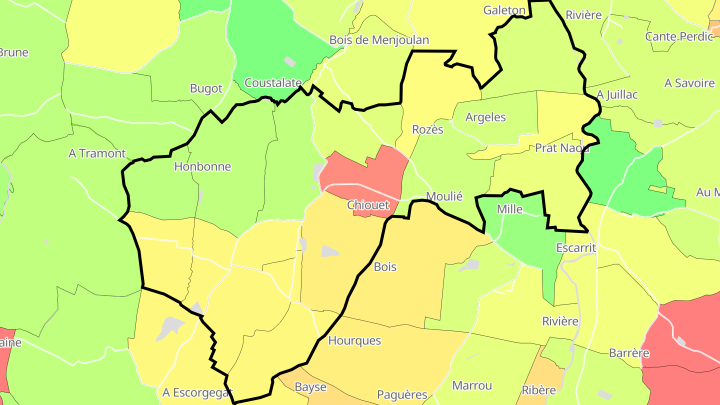 Carte des prix de l'immobilier Rozès