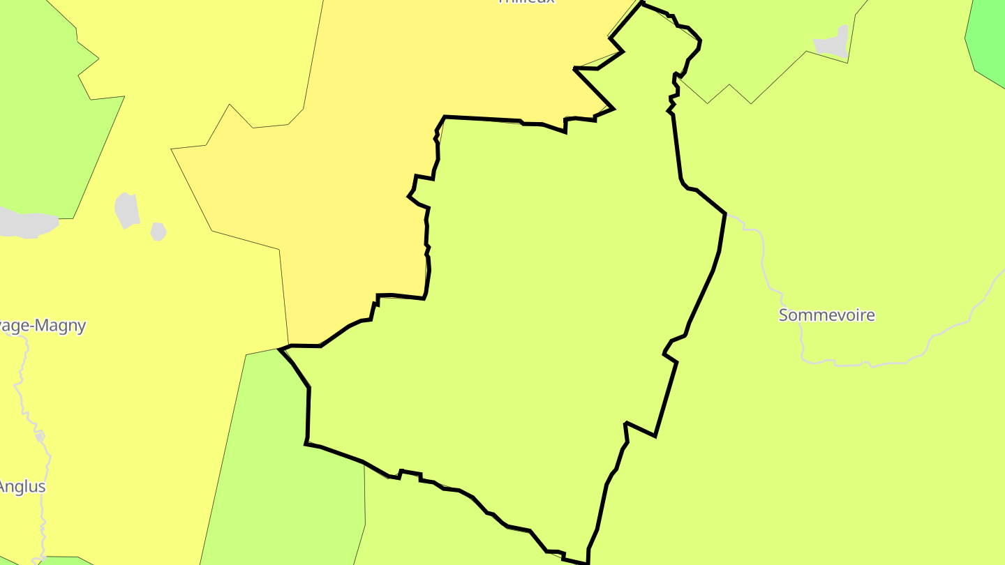 Carte des prix de l'immobilier Rozières