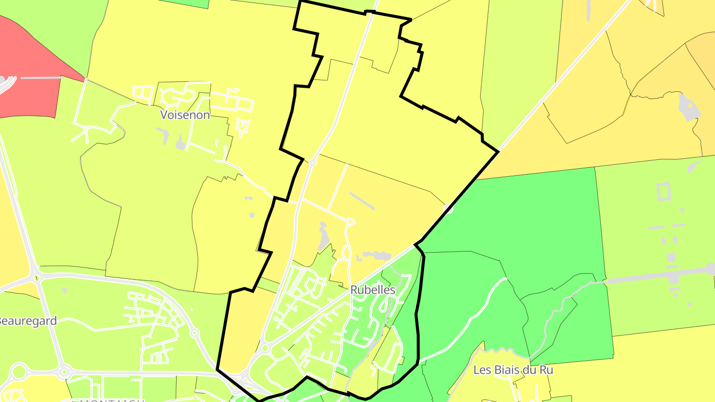Carte des prix de l'immobilier Rubelles