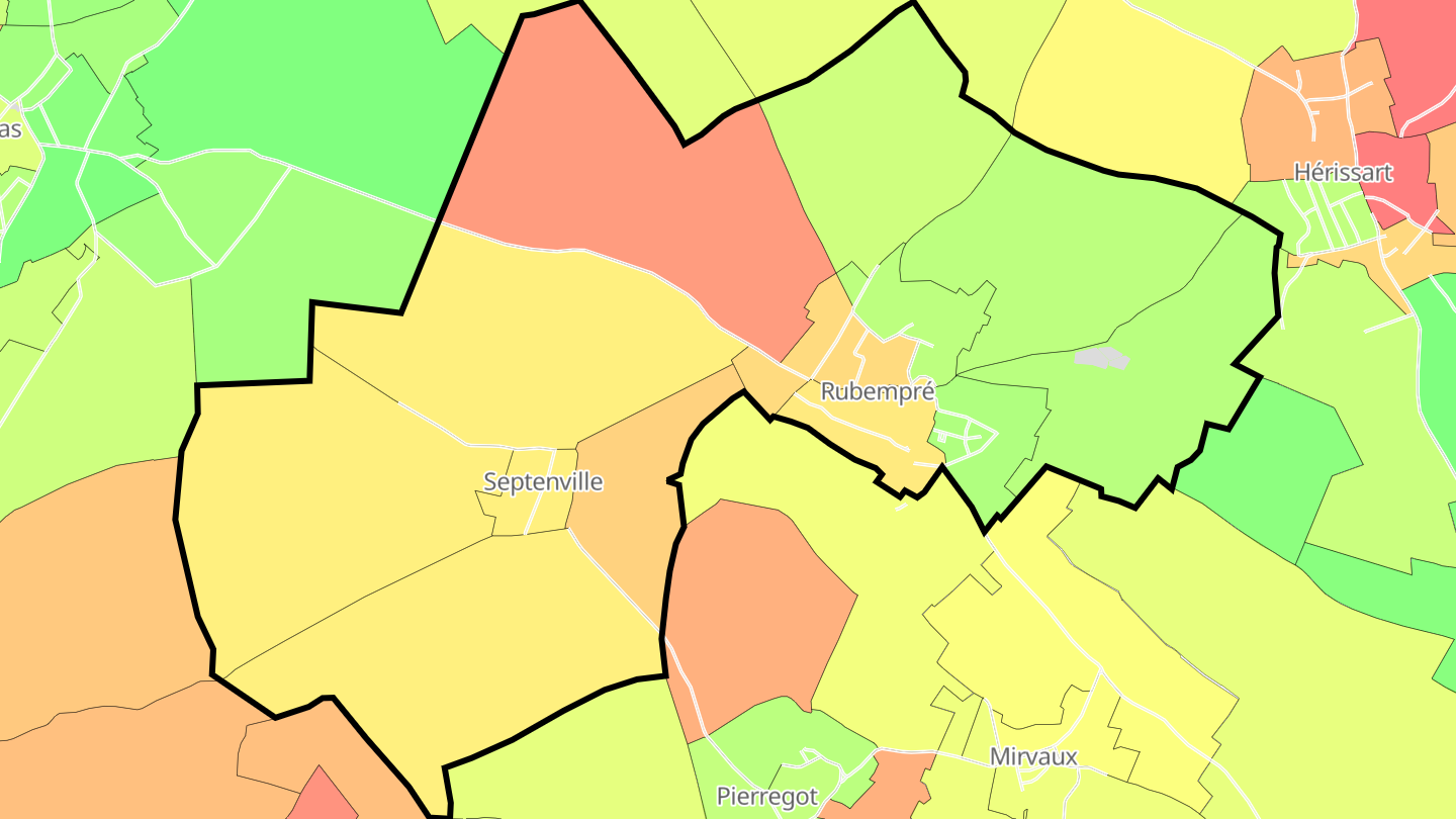 Carte des prix de l'immobilier Rubempré