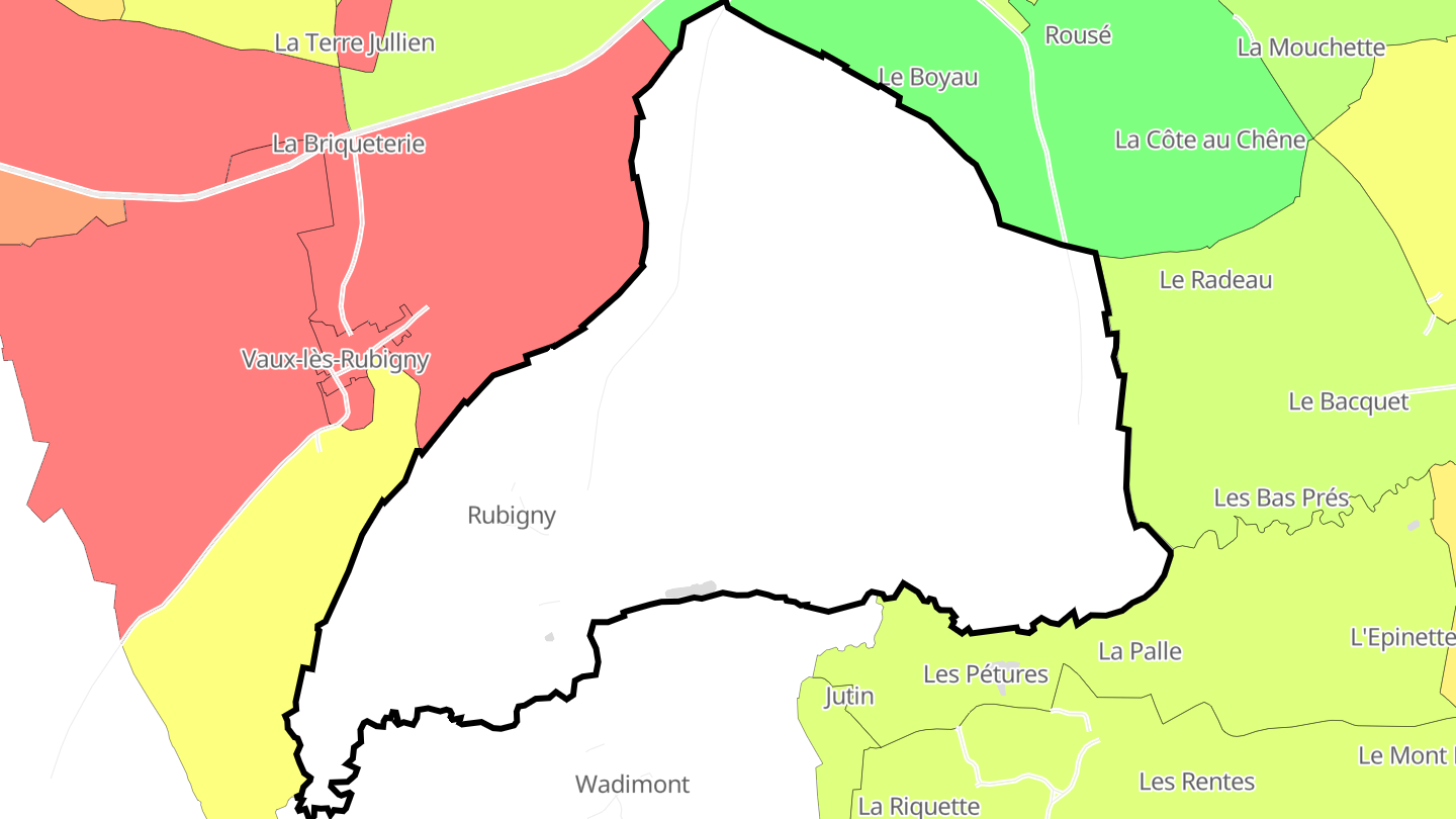 Carte des prix de l'immobilier Rubigny
