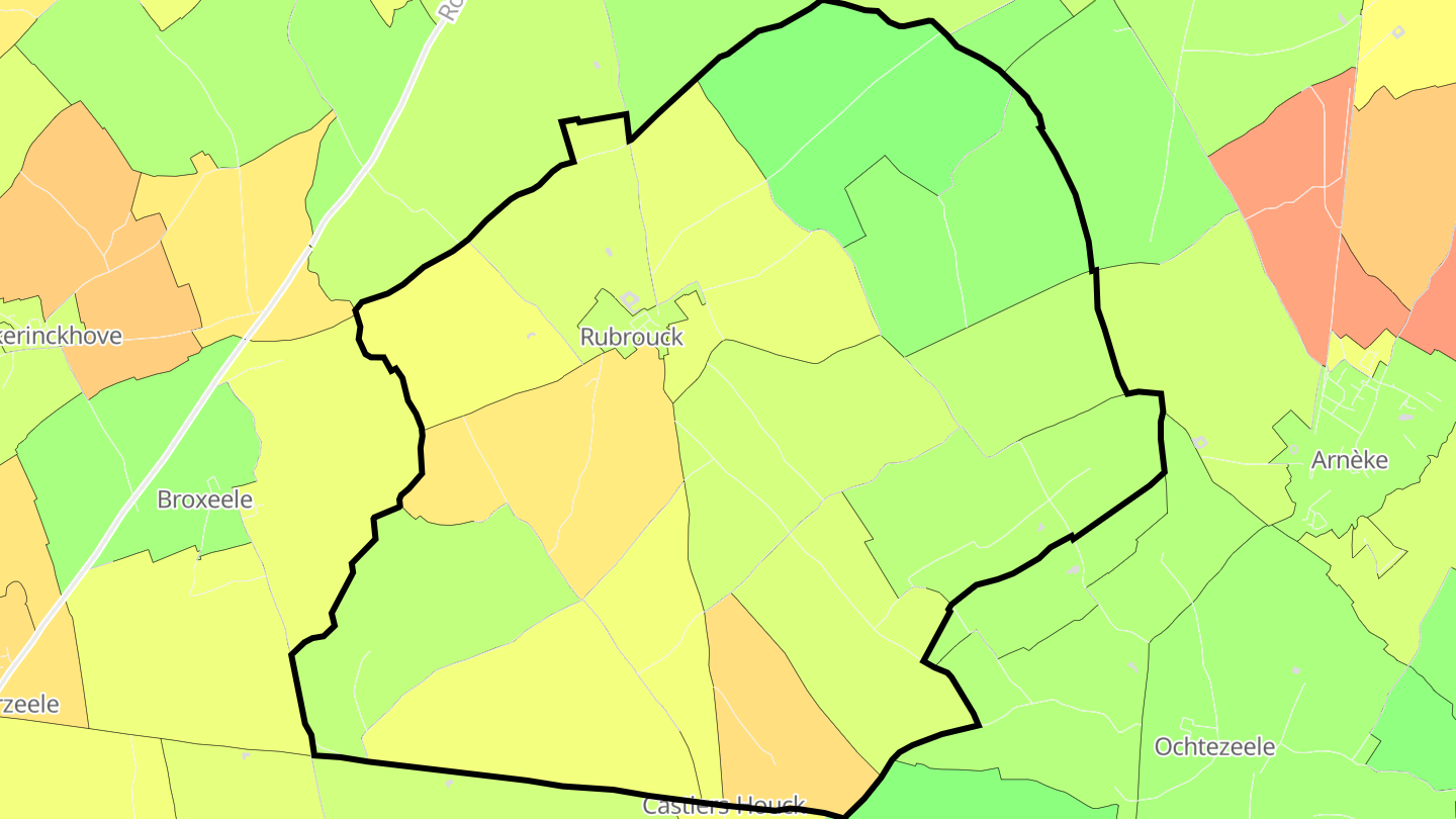 Carte des prix de l'immobilier Rubrouck