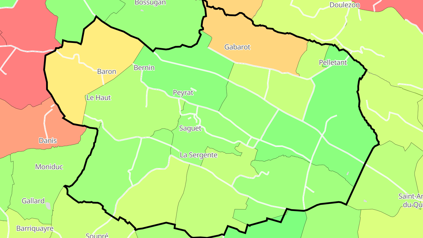 Carte des prix de l'immobilier Ruch