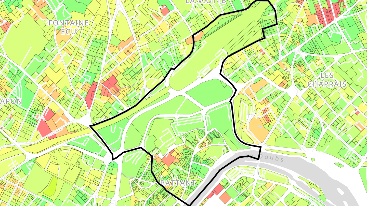 Carte des prix de l'immobilier Rue Battant