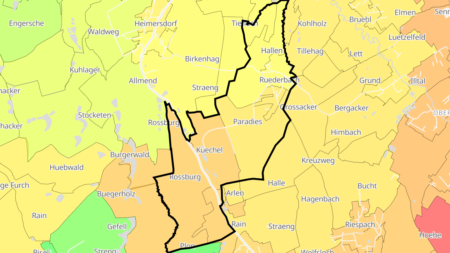 Carte des prix de l'immobilier Ruederbach