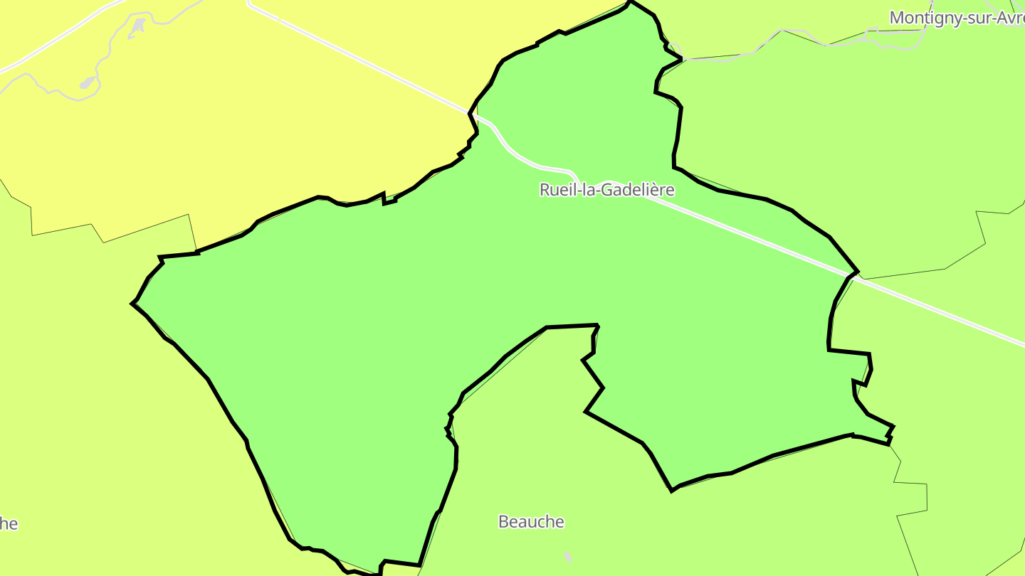 Carte des prix de l'immobilier Rueil-la-Gadelière