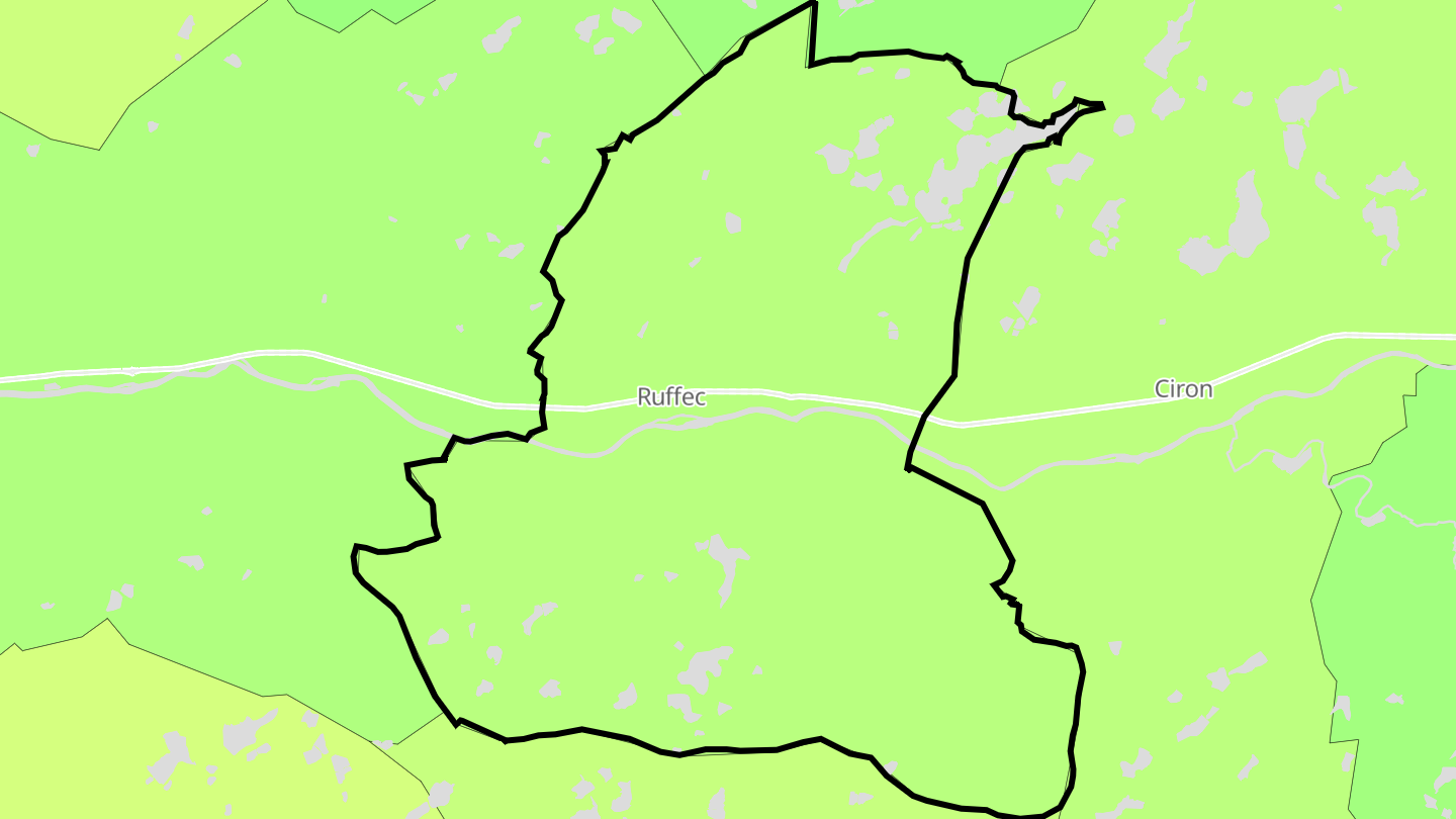 Carte des prix de l'immobilier Ruffec