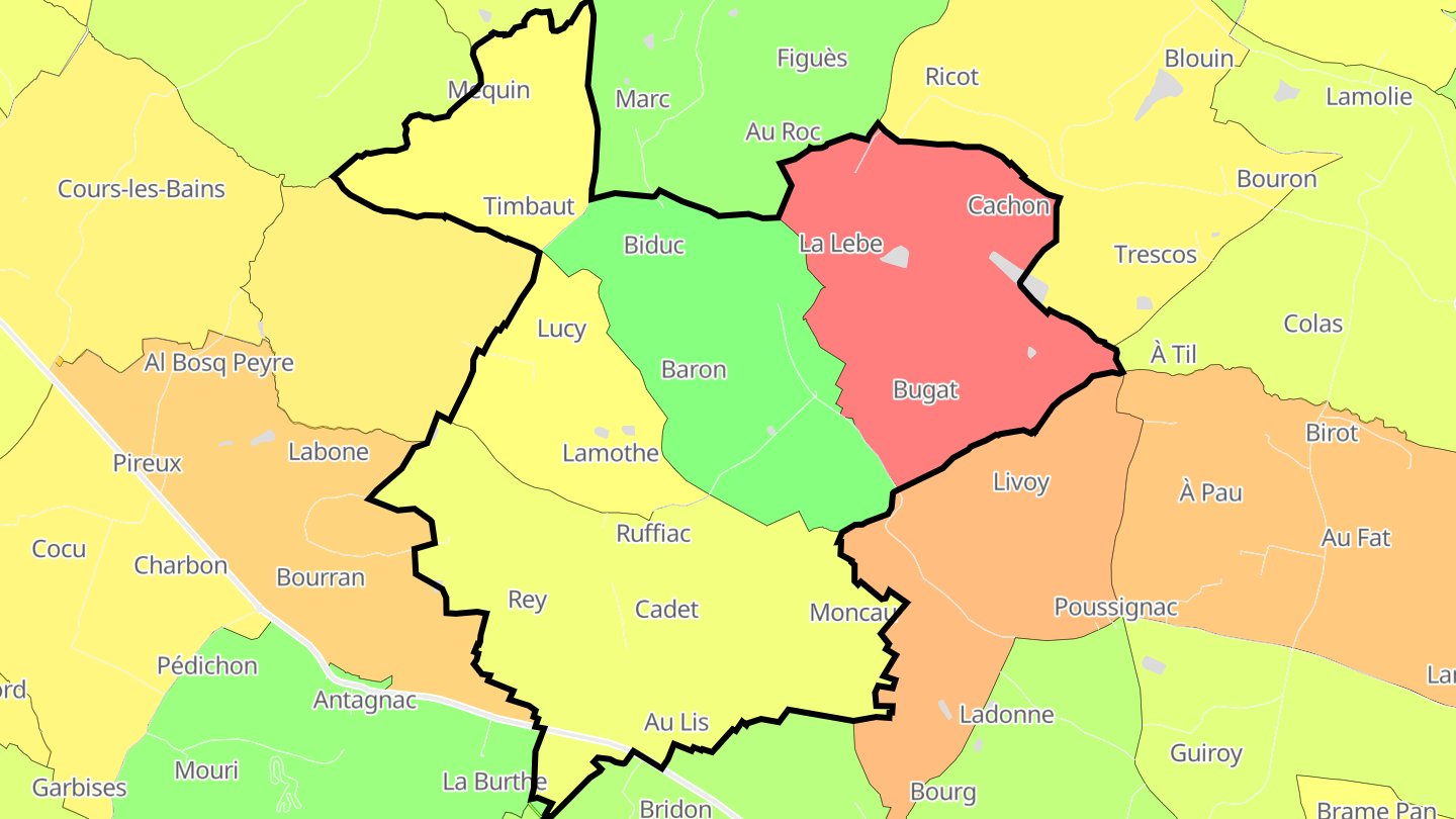 Carte des prix de l'immobilier Ruffiac