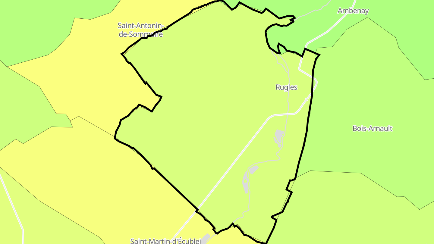 Carte des prix de l'immobilier Rugles