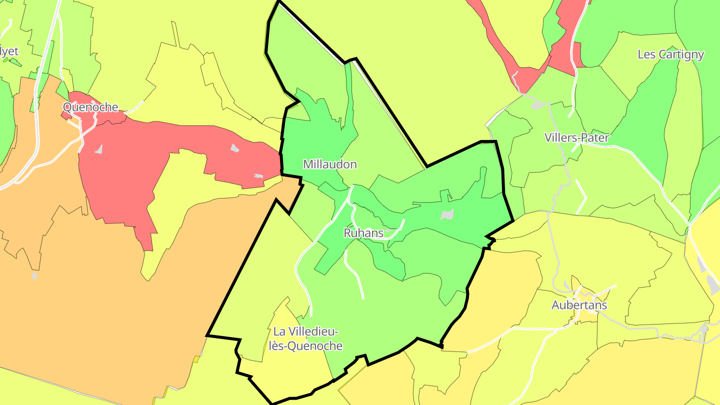 Carte des prix de l'immobilier Ruhans