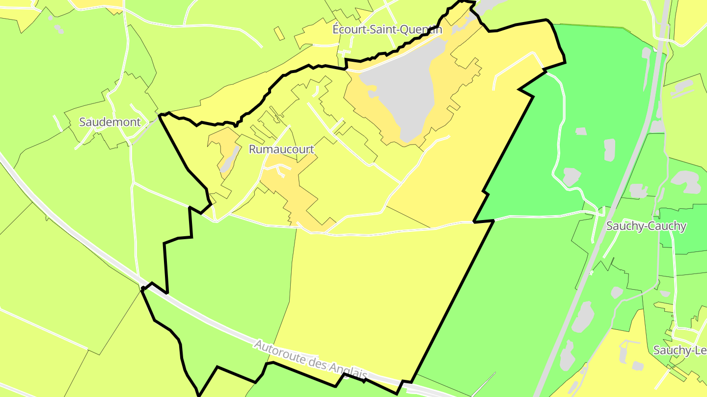 Carte des prix de l'immobilier Rumaucourt