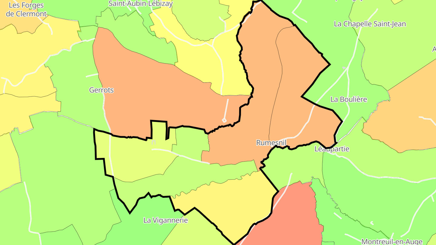 Carte des prix de l'immobilier Rumesnil