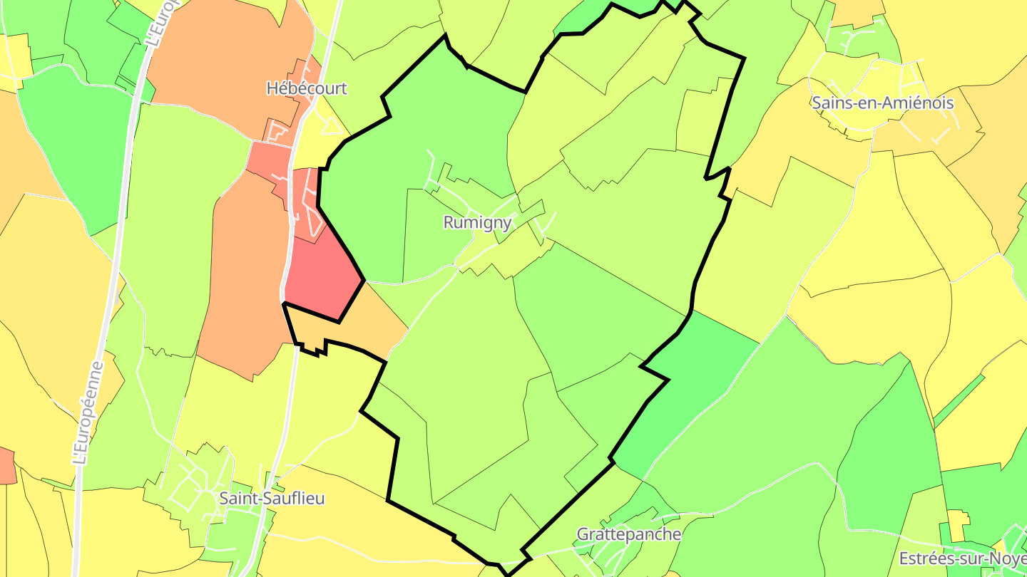 Carte des prix de l'immobilier Rumigny
