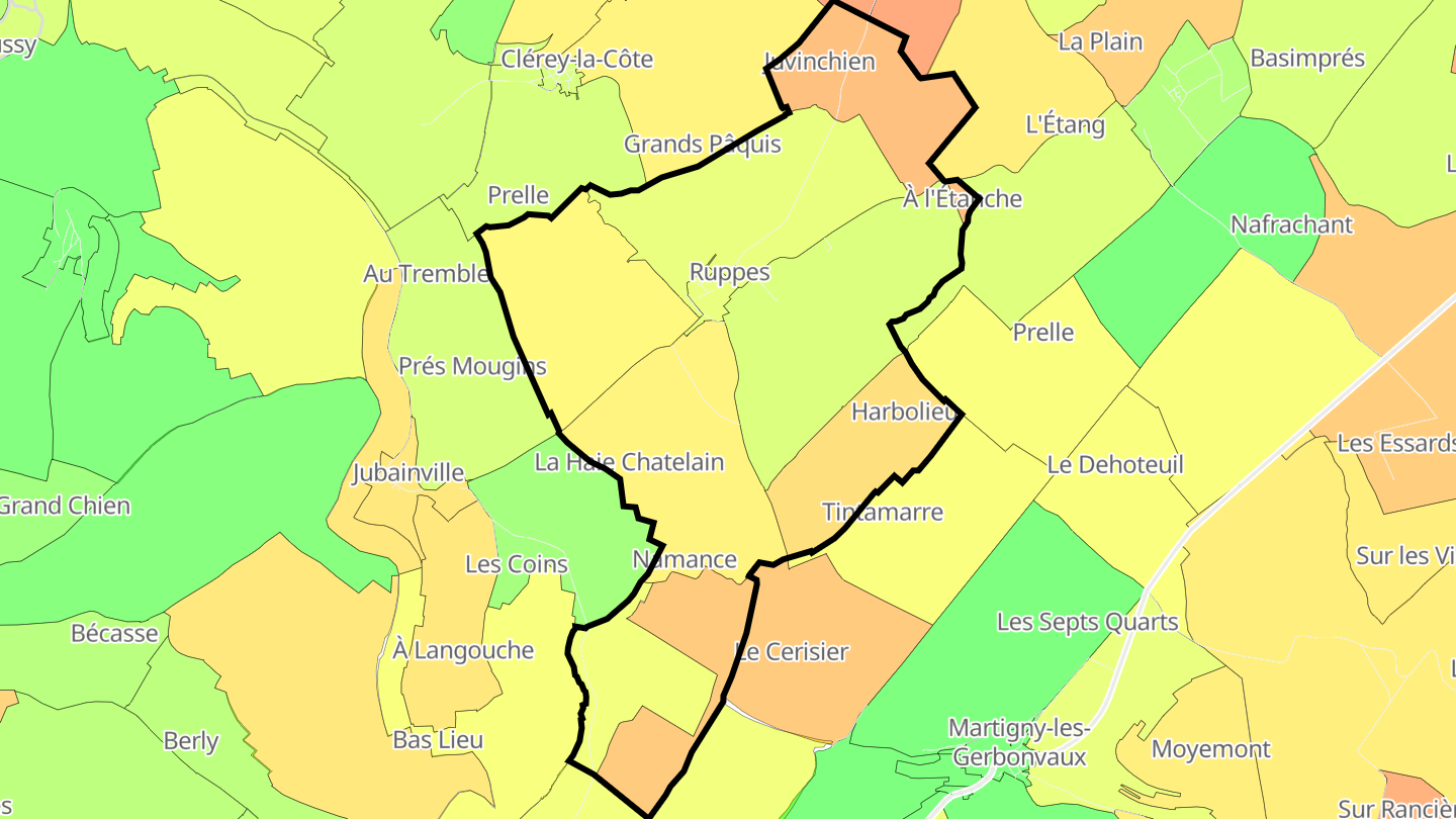 Carte des prix de l'immobilier Ruppes