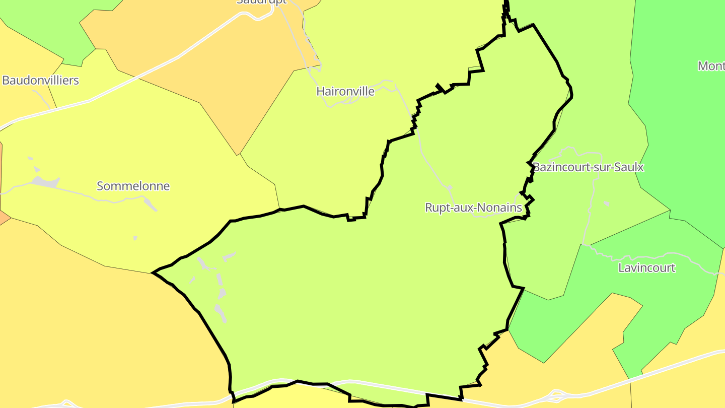 Carte des prix de l'immobilier Rupt-aux-Nonains