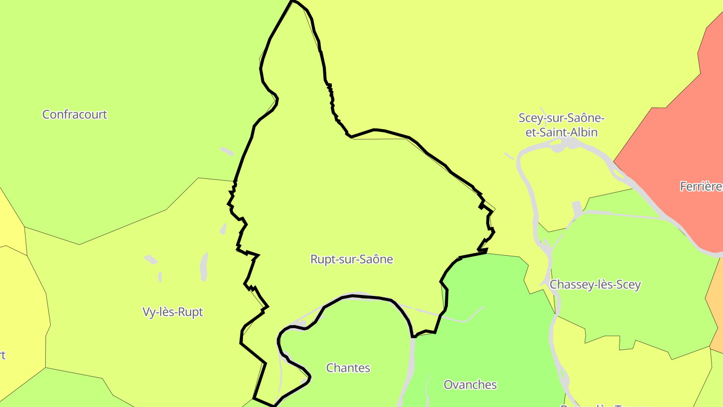 Carte des prix de l'immobilier Rupt-sur-Saône