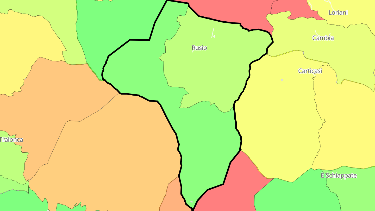 Carte des prix de l'immobilier Rusio