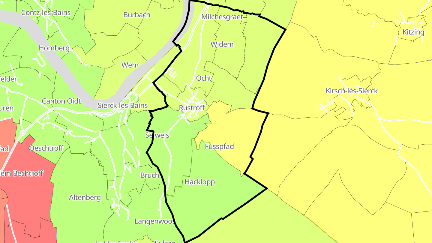 Carte des prix de l'immobilier Rustroff