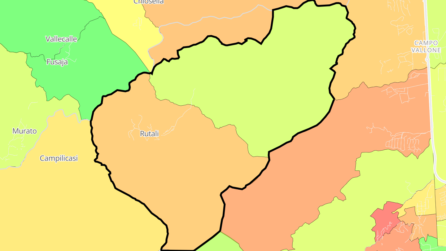 Carte des prix de l'immobilier Rutali