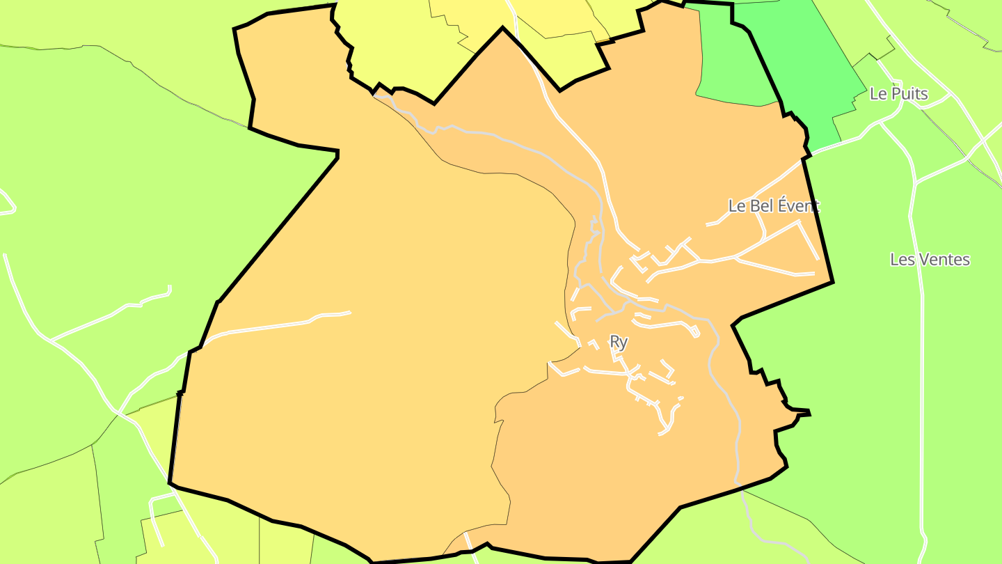 Carte des prix de l'immobilier Ry