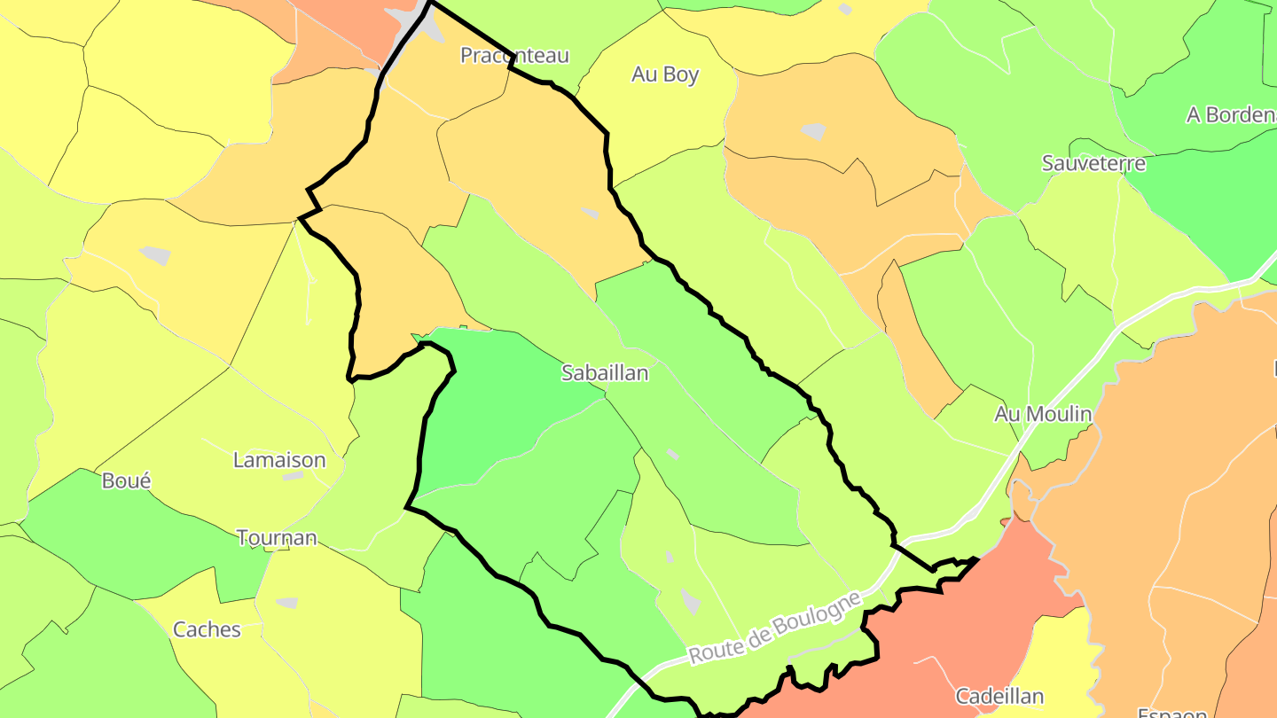 Carte des prix de l'immobilier Sabaillan