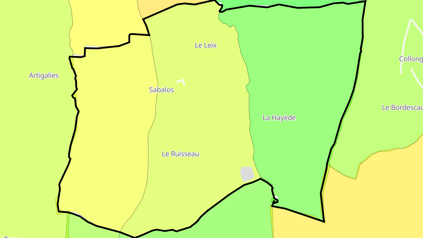Carte des prix de l'immobilier Sabalos
