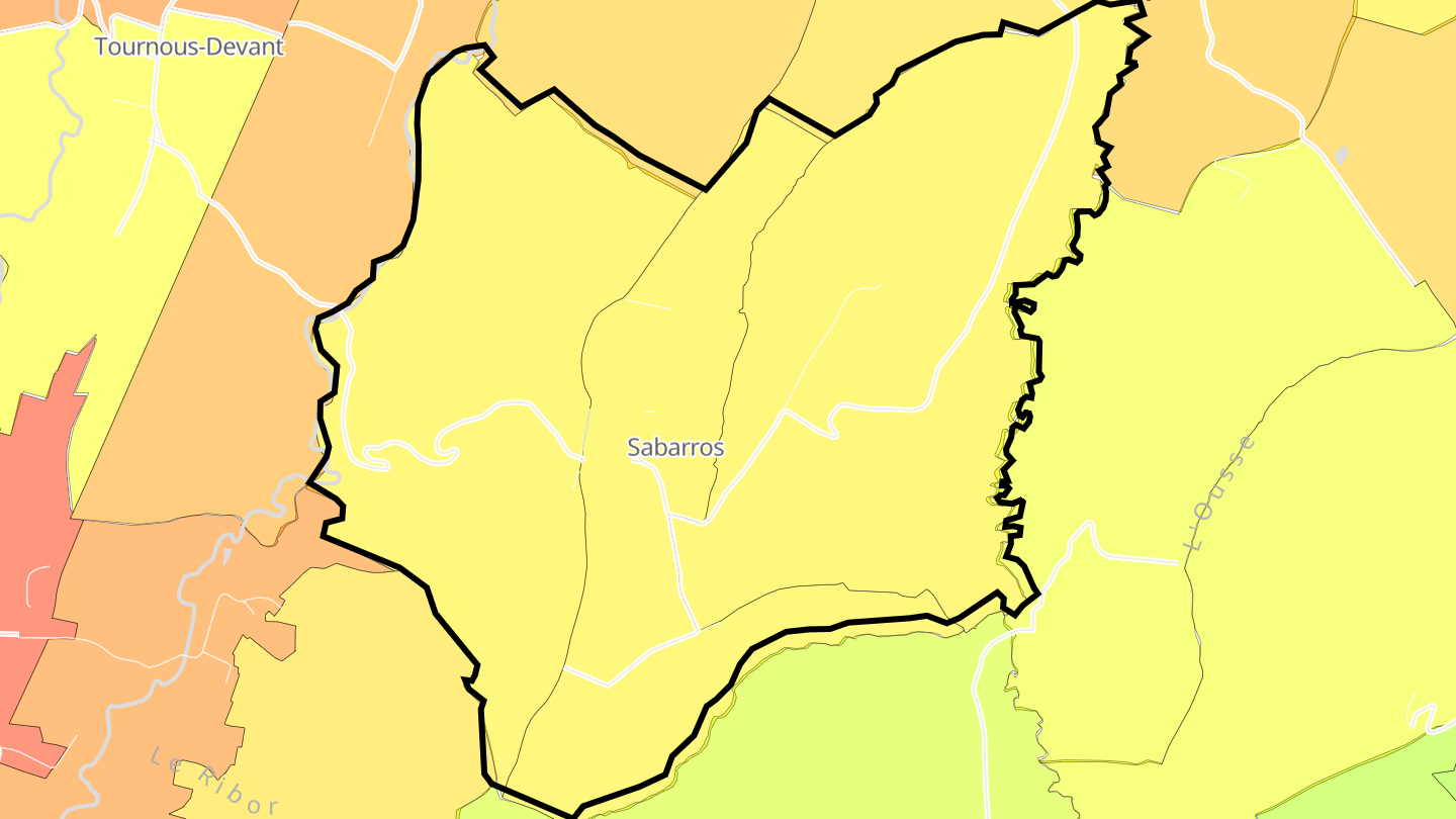 Carte des prix de l'immobilier Sabarros