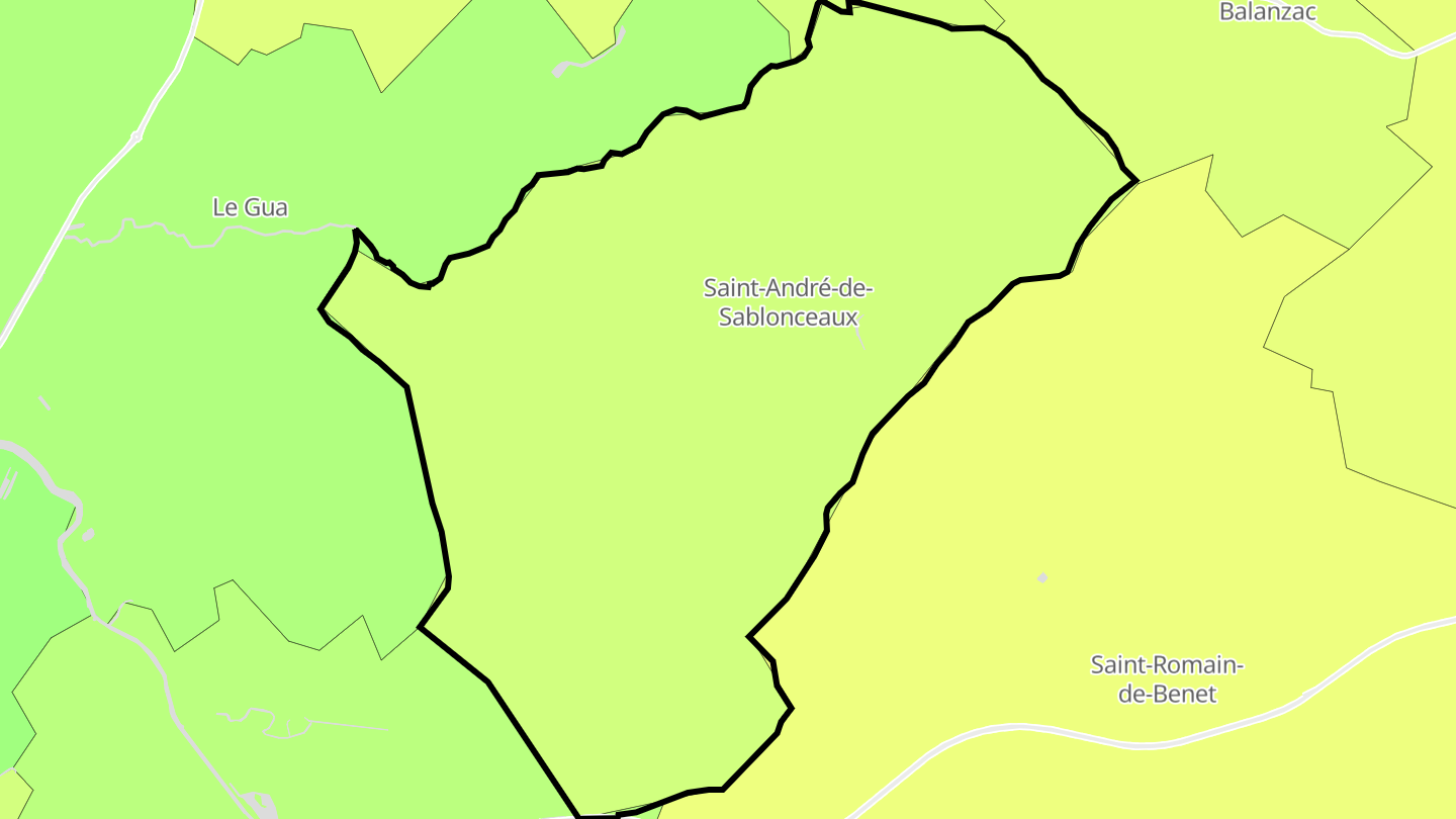 Carte des prix de l'immobilier Sablonceaux