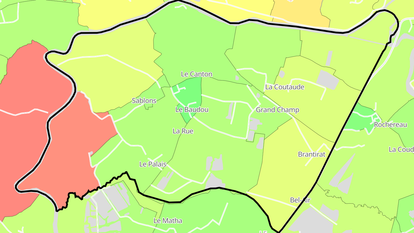 Carte des prix de l'immobilier Sablons