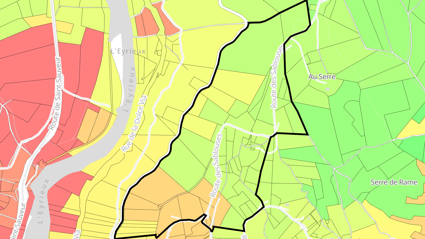 Carte des prix de l'immobilier Sablouse