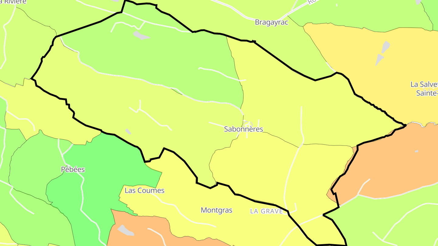 Carte des prix de l'immobilier Sabonnères