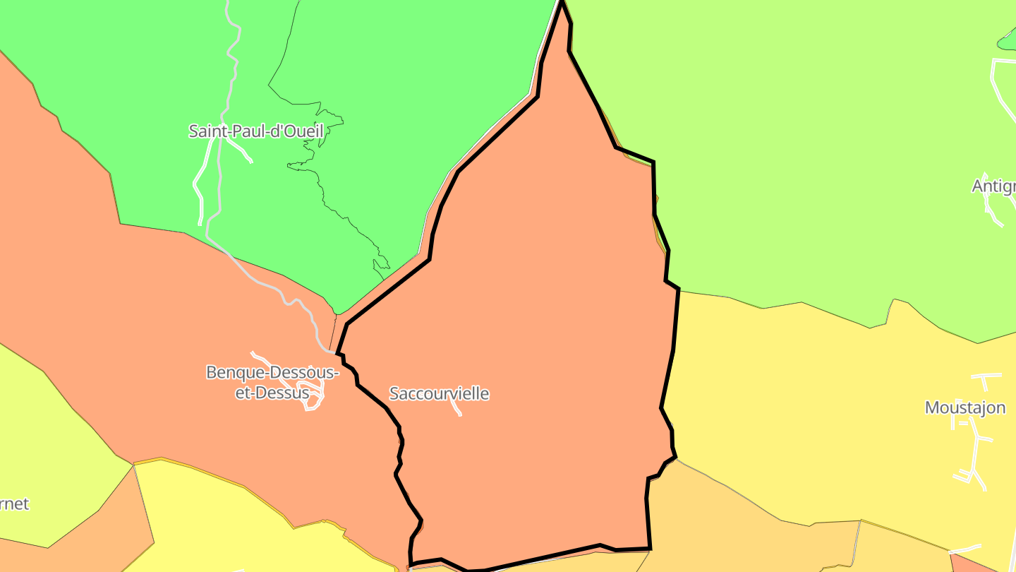 Carte des prix de l'immobilier Saccourvielle