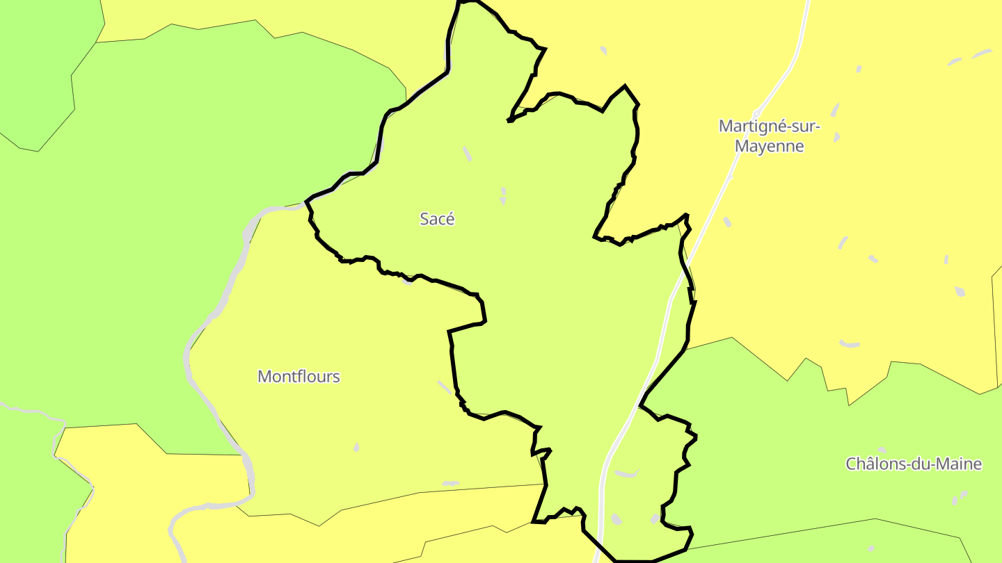 Carte des prix de l'immobilier Sacé