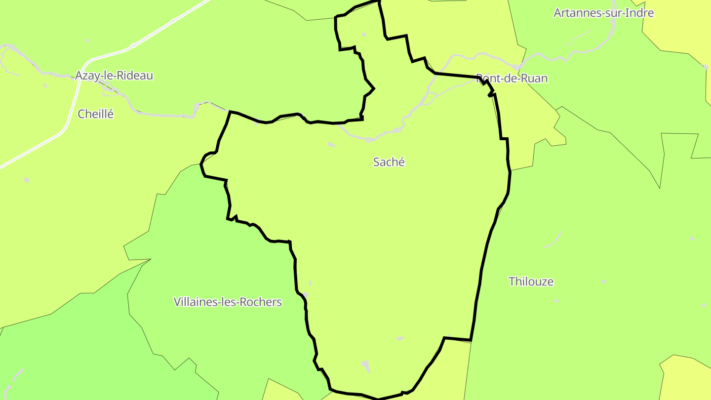Carte des prix de l'immobilier Saché