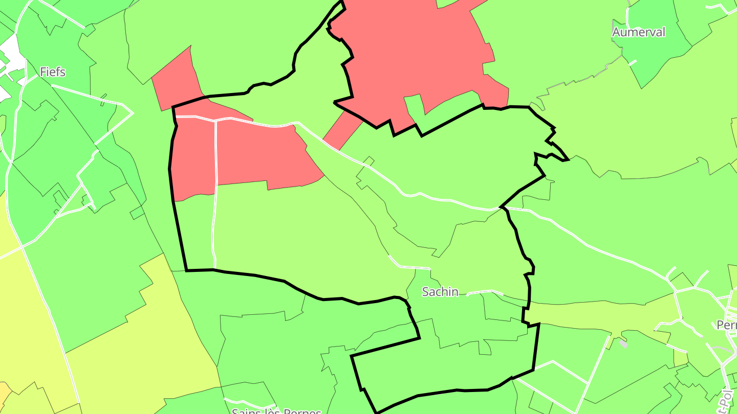 Carte des prix de l'immobilier Sachin