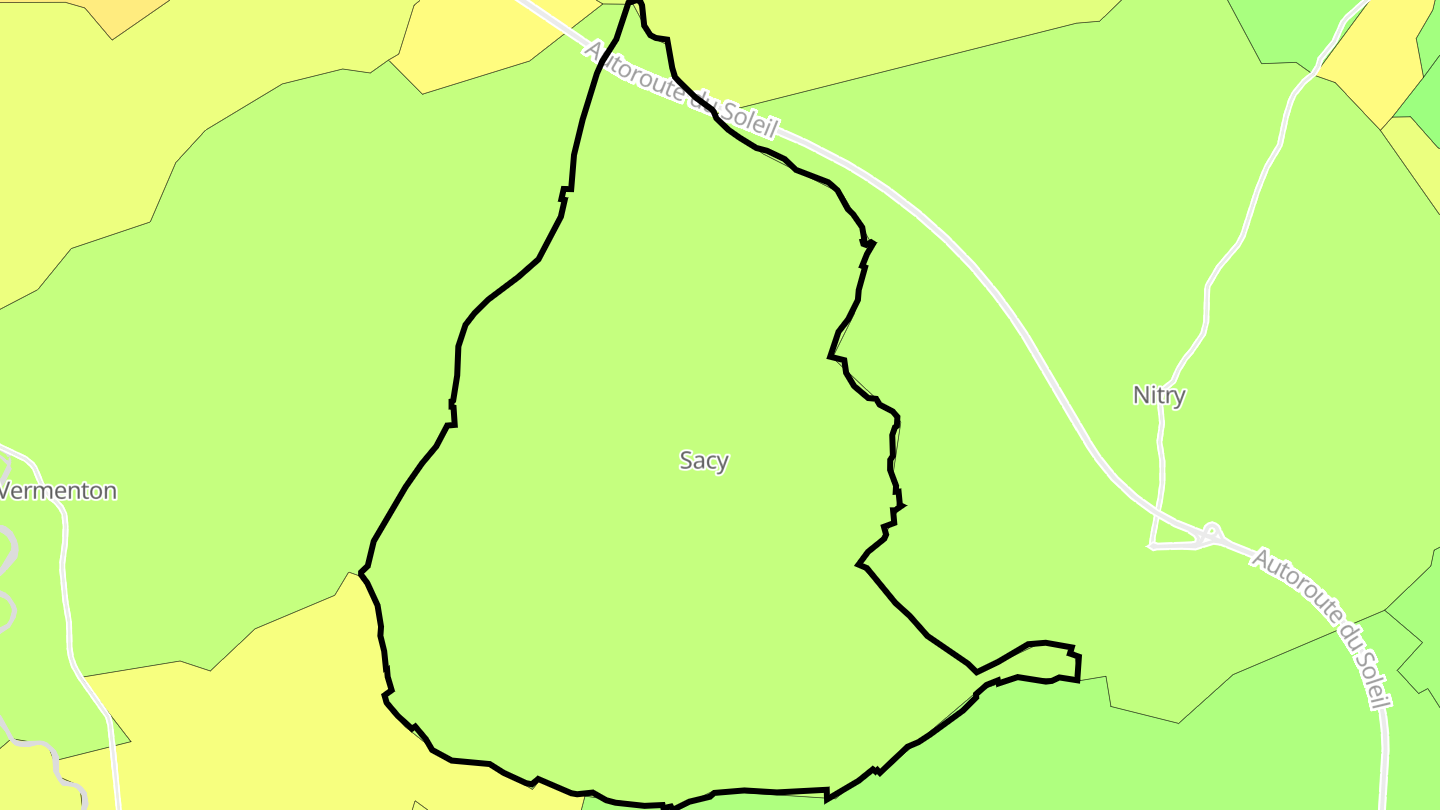 Carte des prix de l'immobilier Sacy