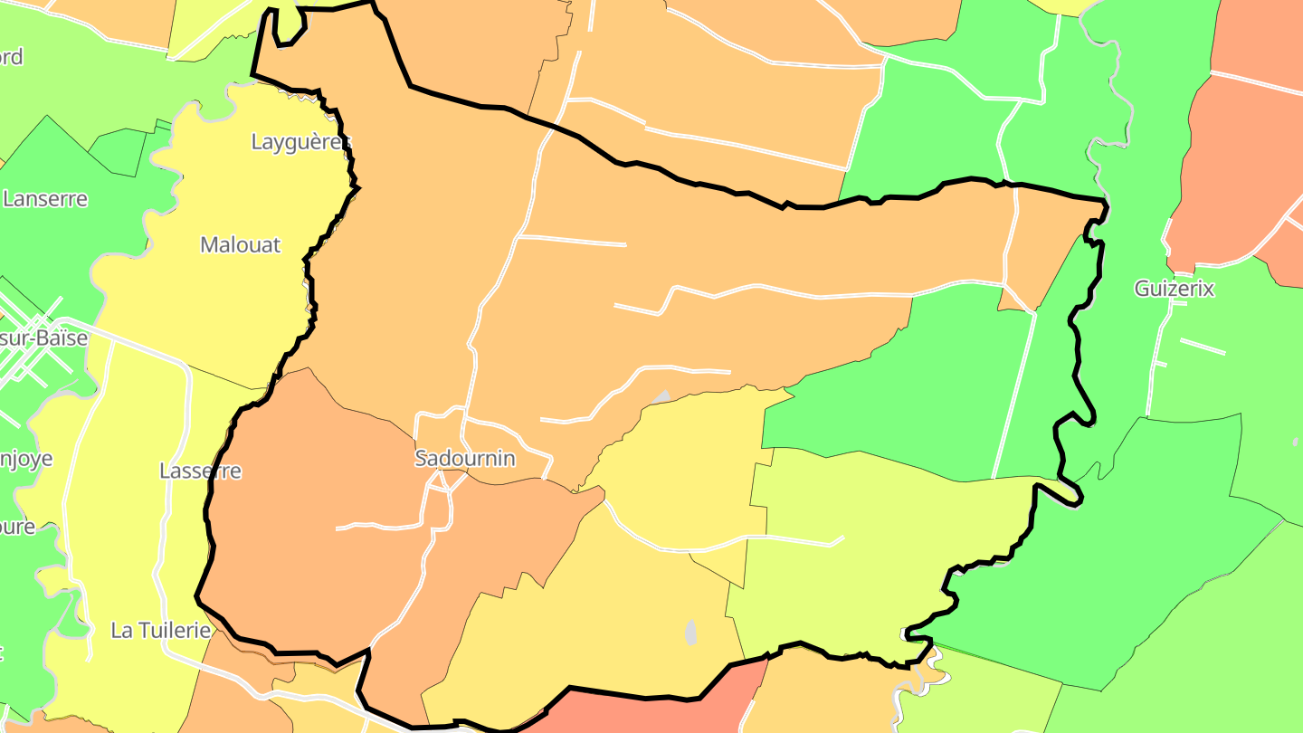 Carte des prix de l'immobilier Sadournin