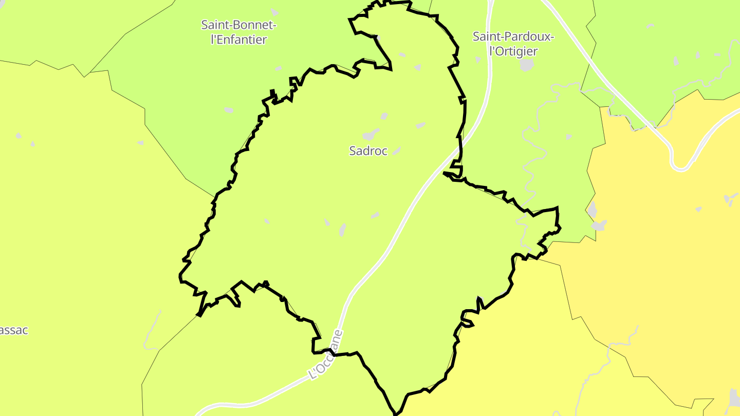 Carte des prix de l'immobilier Sadroc