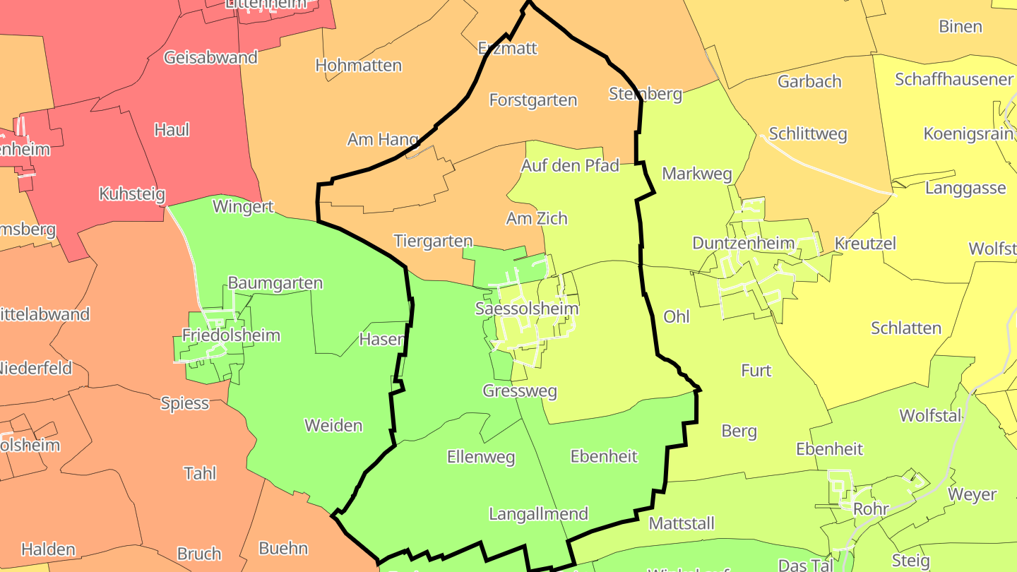 Carte des prix de l'immobilier Saessolsheim